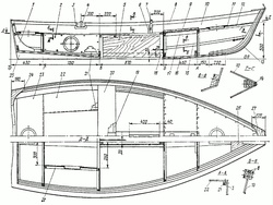 Конструкция корпуса швертбота "Трепанг"